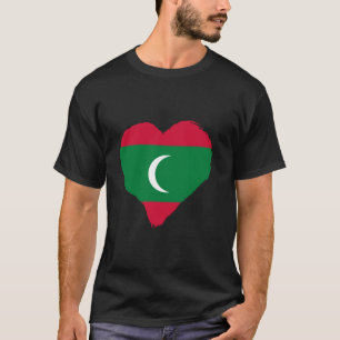 Maldivian Heart Maldivian Pride Maldivian Flag Mal T-Shirt