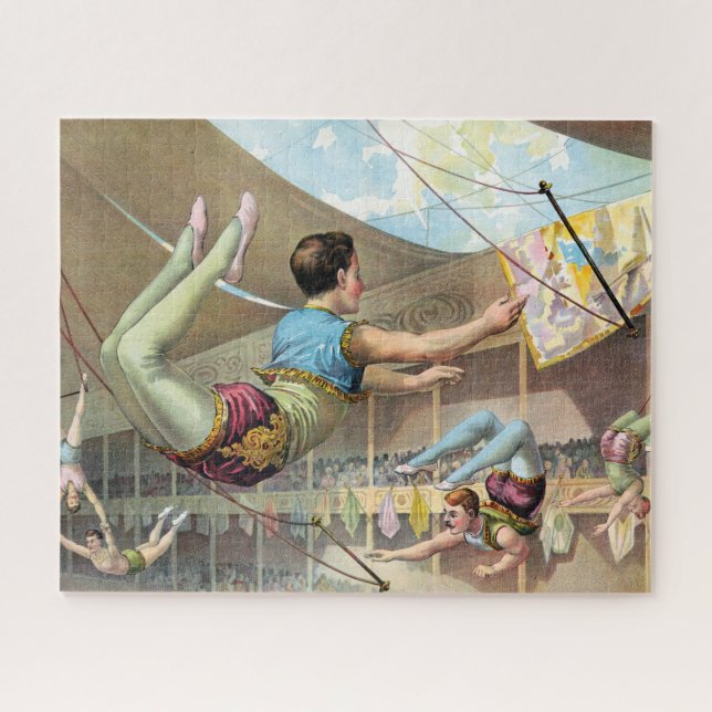Male Acrobats Performing At A Circus Jigsaw Puzzle (Horizontal)