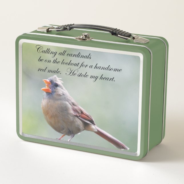 Male and Female Cardinal Lunch Box (Front)