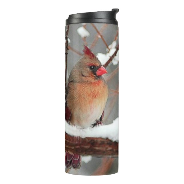 male and female cardinals thermal tumbler (Rotated Left)