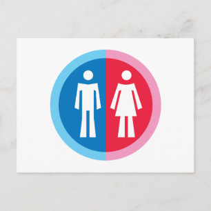 Male and Female Postcard