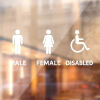 Male and Female Restroom Door Sign