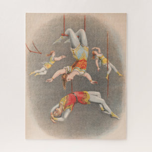 Male And Female Trapeze Performers Jigsaw Puzzle