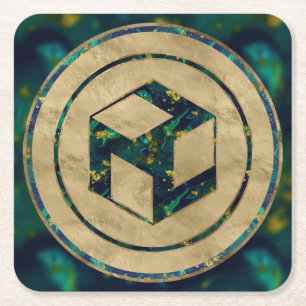 Male Antahkarana - Yang Antahkarana Square Paper Coaster