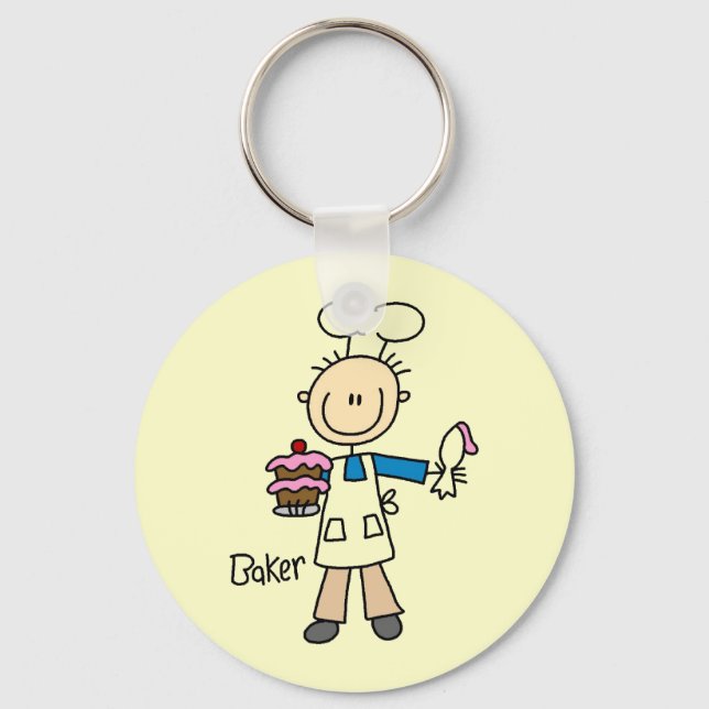 Male Baker Keychain (Front)
