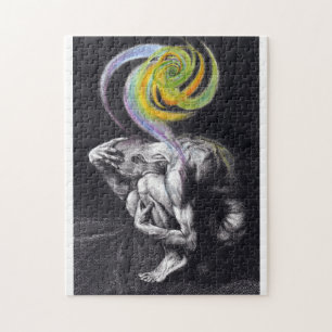 Male body and soul Surreal drawing art Jigsaw Puzzle