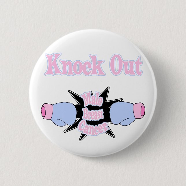 Male Breast Cancer 2 Inch Round Button (Front)
