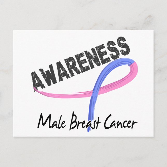 Male Breast Cancer Awareness 3 Postcard (Front)