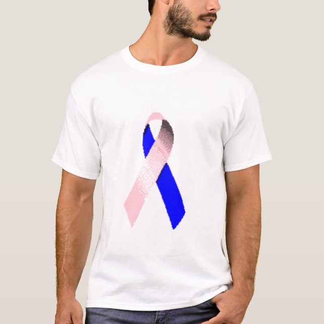 Male Breast Cancer Ribbon Shirt (Front)