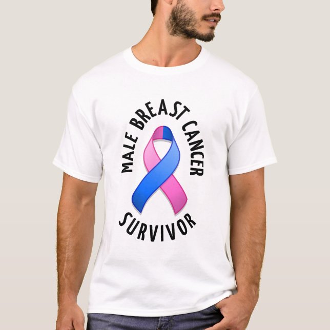 Male Breast Cancer Survivor Light Shirt (Front)