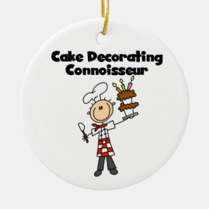Male Cake Decorating Connoisseur Ceramic Ornament