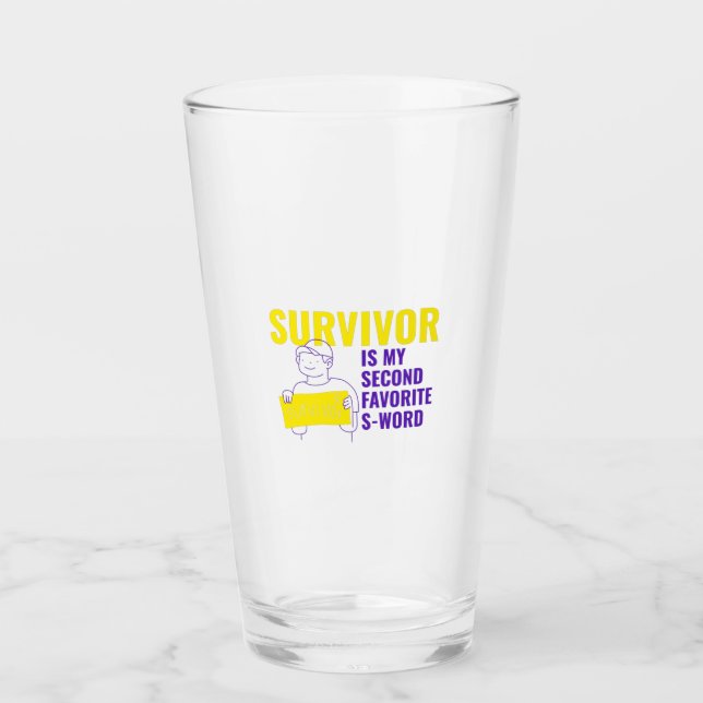 Male cancer survivor glass (Front)