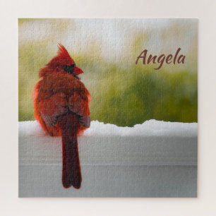 Male Cardinal 20x20 challenging Jigsaw Puzzle