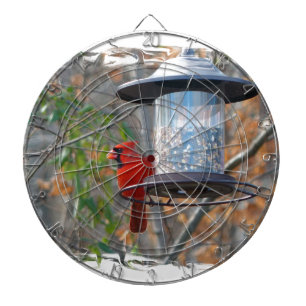 Male Cardinal Dartboard