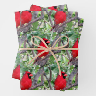 Male Cardinal - Small Pic - Wrapping Paper Sheets