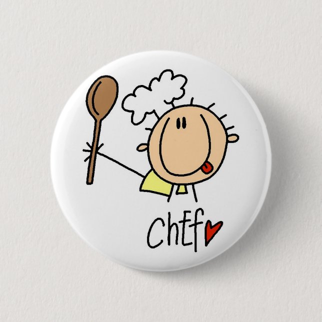 Male Chef 2 Inch Round Button (Front)
