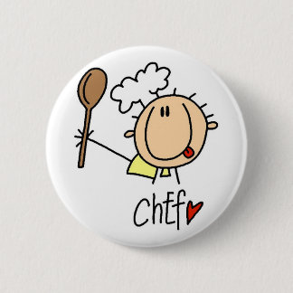 Male Chef 2 Inch Round Button