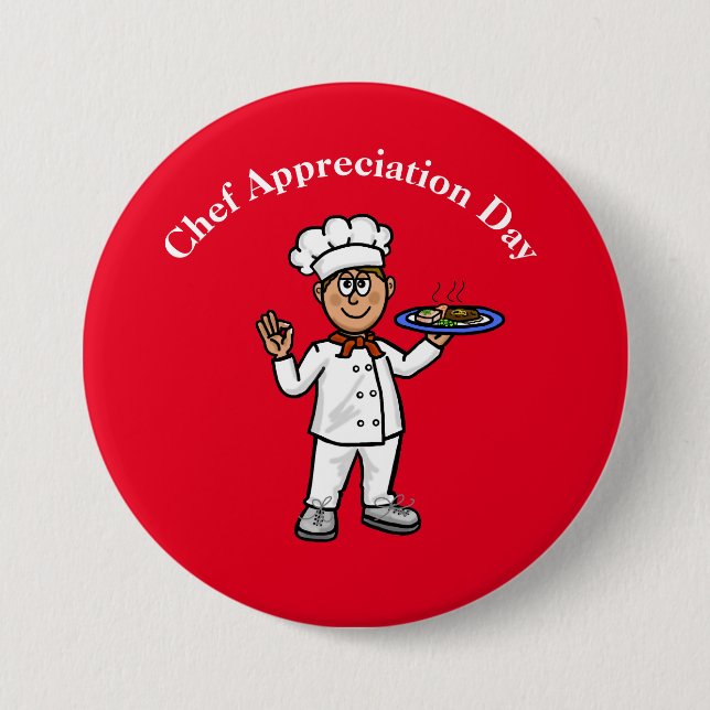 Male Chef Appreciation Day Button (Front)