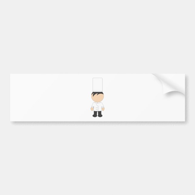 Male Chef Bumper Sticker (Front)
