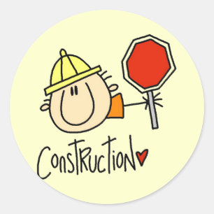 Male Construction Worker Stickers