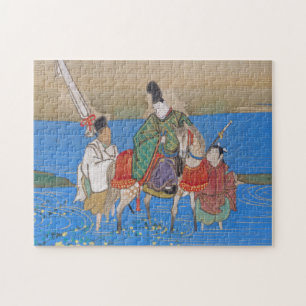 Male Courtier on Horseback Crossing River (1839) Jigsaw Puzzle