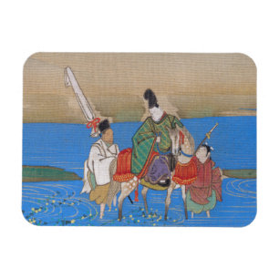 Male Courtier on Horseback Crossing River (1839) Magnet