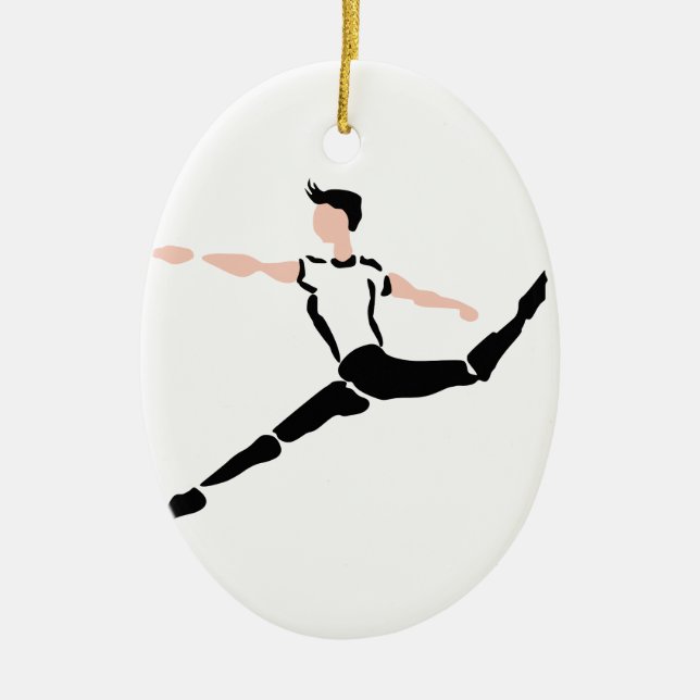 MALE DANCER CERAMIC ORNAMENT (Front)