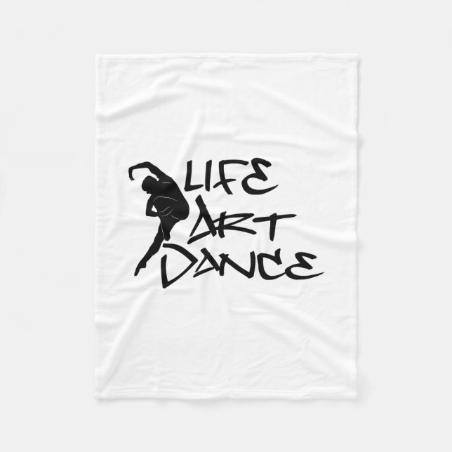 Male Dancer Life Art Dance square Fleece Blanket (Front)