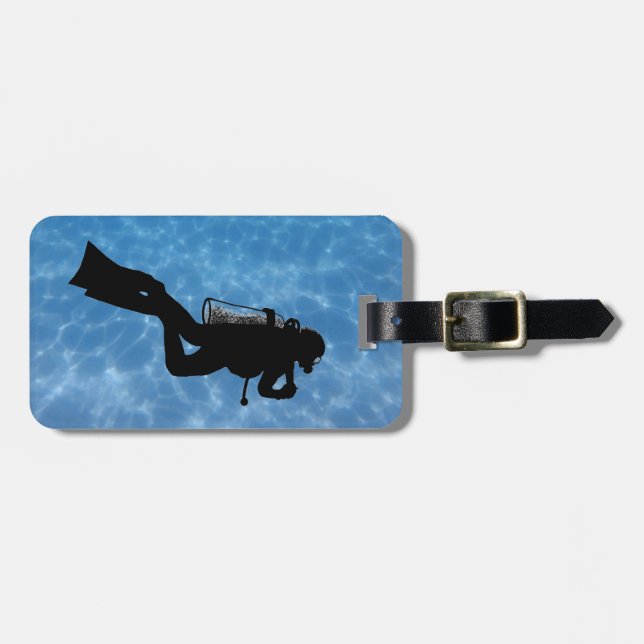 Male Diver Luggage Tag (Front Horizontal)