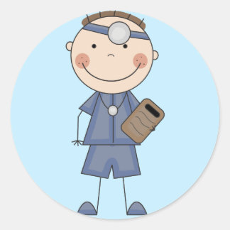 Male Doctor T-shirts and Gifts Classic Round Sticker