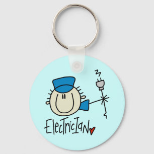 Male Electrician Keychain