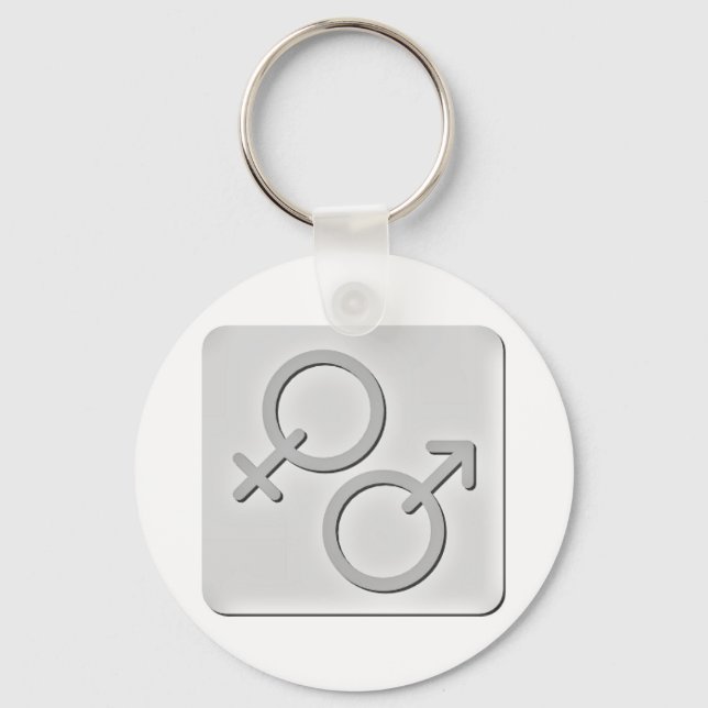 Male & Female Gender Symbols Keychain (Front)