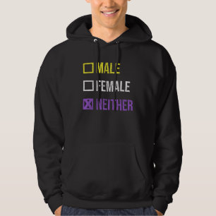 Male Female Neither Nonbinary Pride Non Binary Fla Hoodie