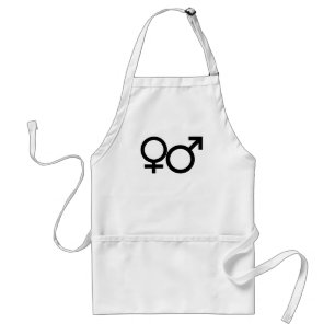 Male Female Sign Apron