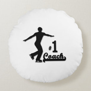 Male Figure Skating Coach Products Round Pillow