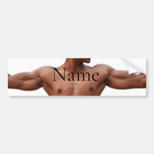 Male Fitness Model Thunder_Cove Bumper Sticker (Front)