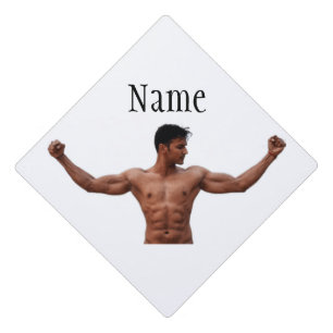 Male Fitness Model Thunder_Cove Graduation Cap Topper