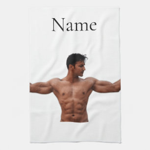 Male Fitness Model Thunder_Cove Kitchen Towel