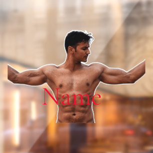 Male Fitness Model Thunder_Cove  Window Cling