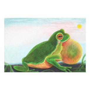 Male frog sing a song to attract a mate photo print