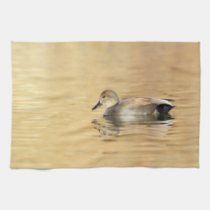 Male Gadwall Duck Kitchen Towel