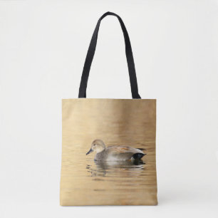 Male Gadwall duck Tote Bag