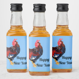 male gallinaceous ,rooster Personalized Liquor Bottle Label