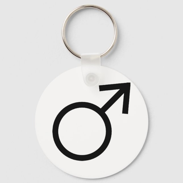 Male Gender Symbol Keychain (Front)