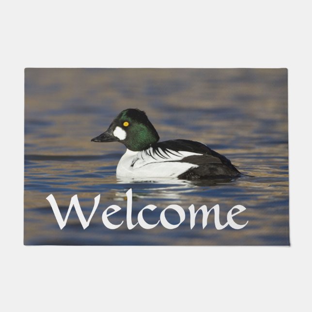 Male Goldeneye duck Doormat (Front)