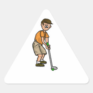 Male Golfer Name Tag Stickers