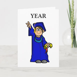 Male Graduate - Customize Year Greeting Card V