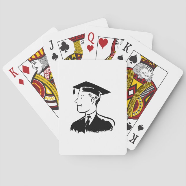 Male Graduate Playing Cards (Back)