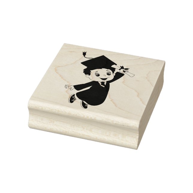 Male Graduate Rubber Stamp (Stamp)