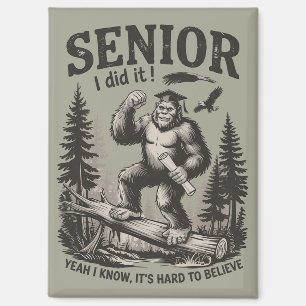 Male Graduation 2026 Grad Senior School Bigfoot Magnet